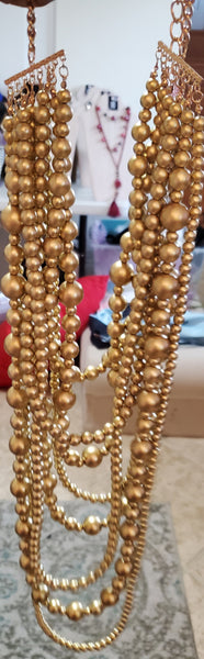 Gold Pearls Multi-Strand Necklace