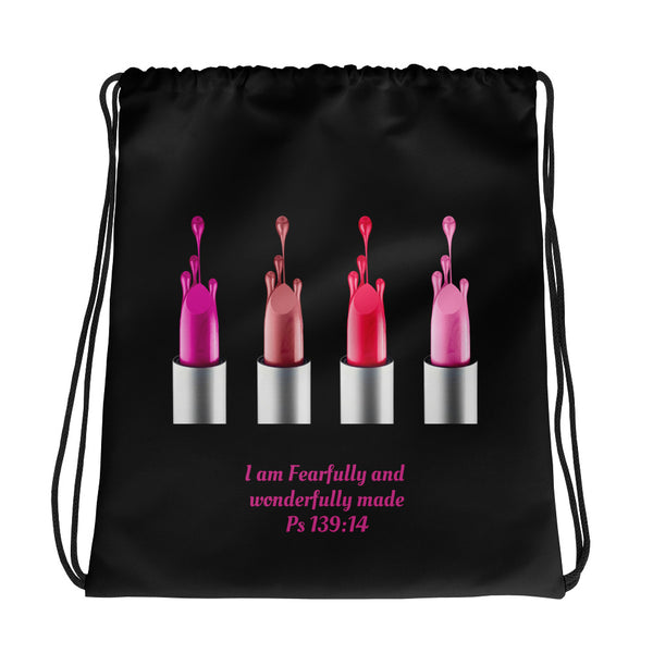 Drawstring Lipstick Custom Printed Drawstring Bag